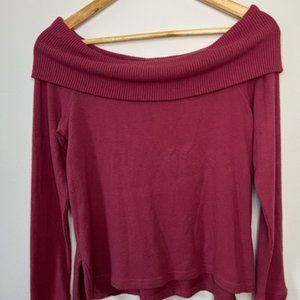 Abercrombie, Pink, Soft, Off-Shoulder Top, Size